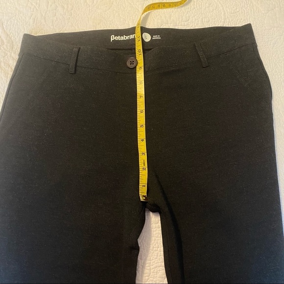 Betabrand Charcoal Gray Classic Straight Leg Yoga Dress Pants - Large - Picture 9 of 14